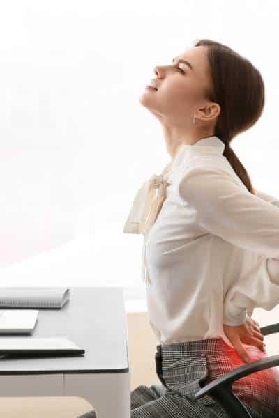 lower back pain when sitting